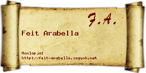 Feit Arabella névjegykártya